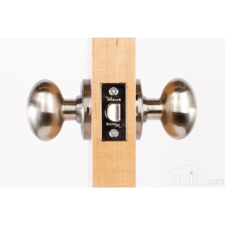 A large image of the Weslock 610J Julienne Series 610J Privacy Knob Set Door Edge View