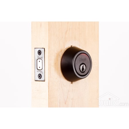 A large image of the Weslock 671 600 Series 671 Keyed Entry Deadbolt Outside Angle View
