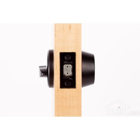 A large image of the Weslock 671 600 Series 671 Keyed Entry Deadbolt Door Edge View