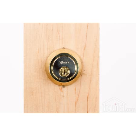 A large image of the Weslock 671 600 Series 671 Keyed Entry Deadbolt Outside View