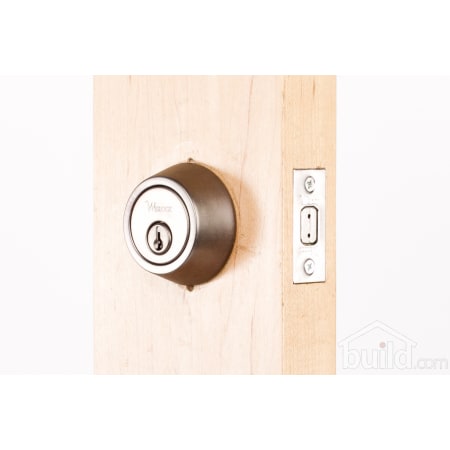 A large image of the Weslock 671 600 Series 671 Keyed Entry Deadbolt Outside Angle View