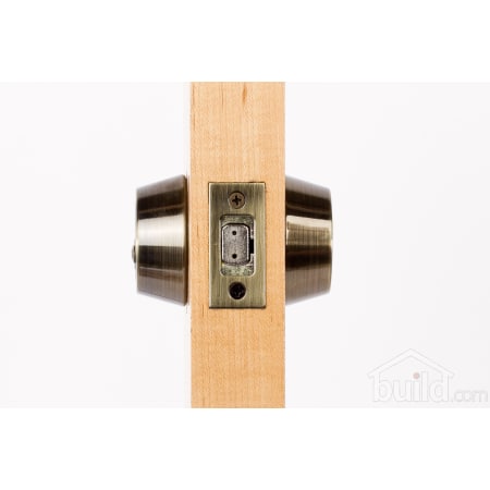 A large image of the Weslock 672 600 Series 672 Keyed Entry Deadbolt Door Edge View