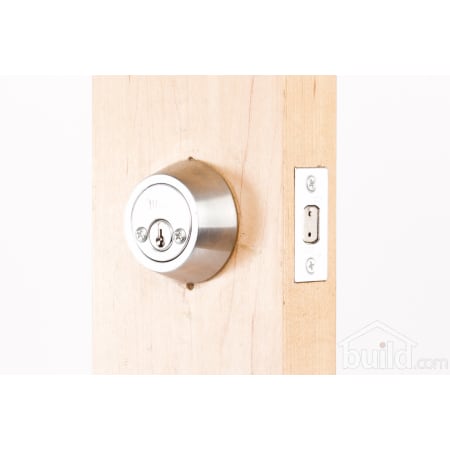 A large image of the Weslock 672 600 Series 672 Keyed Entry Deadbolt Outside Angle View