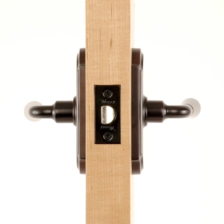A large image of the Weslock 1700Y Legacy Series 1700Y Passage Lever Set Door Edge View