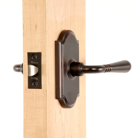 A large image of the Weslock 1710Y Legacy Series 1710Y Privacy Lever Set Outside Angle View