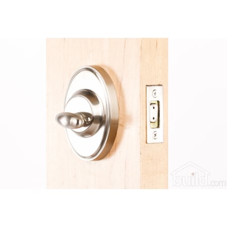 A large image of the Weslock 2771 Oval Series 2771 Keyed Entry Deadbolt Inside Angle View