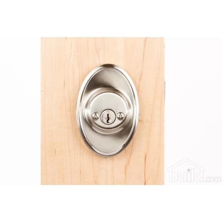 A large image of the Weslock 2772 Oval Series 2772 Keyed Entry Deadbolt Outside View
