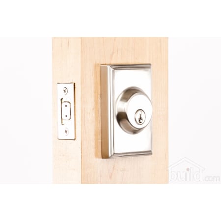 A large image of the Weslock 3771 Woodward Series 3771 Keyed Entry Deadbolt Outside Angle View