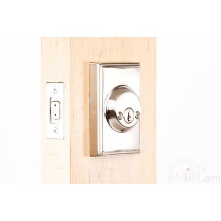 A large image of the Weslock 3772 Woodward Series 3772 Keyed Entry Deadbolt Outside Angle View