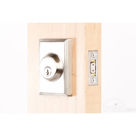 A large image of the Weslock 3772 Woodward Series 3772 Keyed Entry Deadbolt Outside Angle View