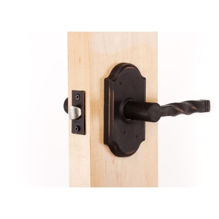 A large image of the Weslock 7100N Monoghan Series 7100N Passage Lever Set Outside Angle View