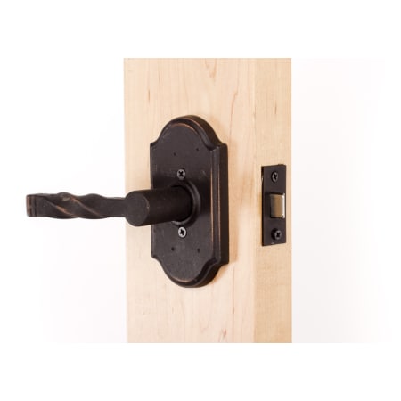 A large image of the Weslock 7100N Monoghan Series 7100N Passage Lever Set Inside Angle View