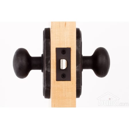 A large image of the Weslock 7110F Wexford Series 7110F Privacy Knob Set Door Edge View