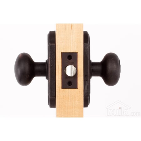 A large image of the Weslock 7140F Wexford Series 7140F Keyed Entry Knob Set Door Edge View