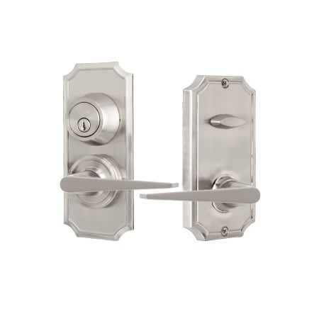 A large image of the Weslock 15012 Satin Nickel