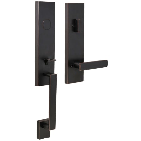 A large image of the Weslock 2875-LEIGHTON-UTICA-DUMMY-ENTRY Oil Rubbed Bronze