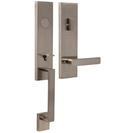 A large image of the Weslock 2875-LEIGHTON-UTICA-DUMMY-ENTRY Satin Nickel