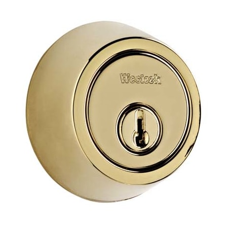 A large image of the Weslock 672 Polished Brass