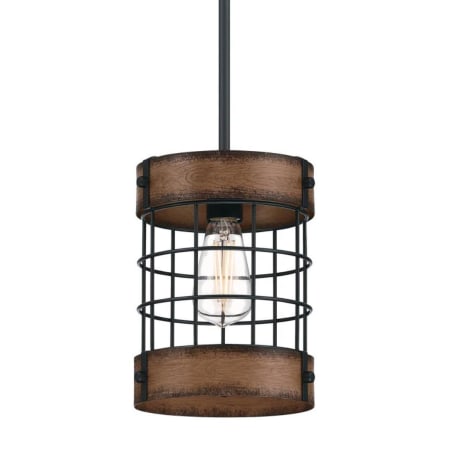 A large image of the Westinghouse 6117900 Matte Black / Barnwood Accents