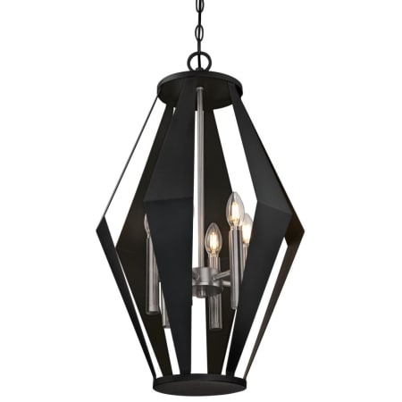 A large image of the Westinghouse 6367700 Matte Black / Dark Pewter