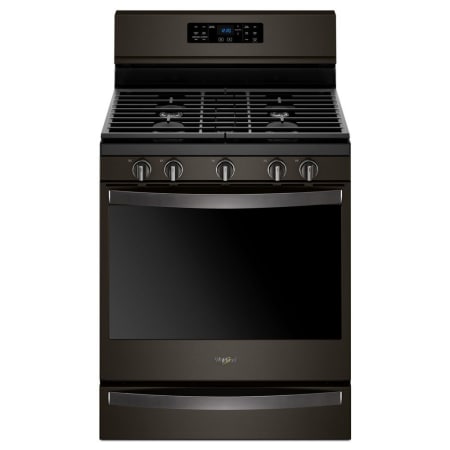 A large image of the Whirlpool WFG775H0H Black Stainless Steel