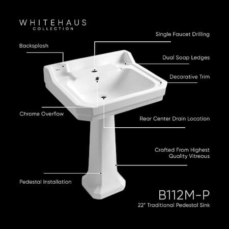A large image of the Whitehaus B112M-P Alternate Image
