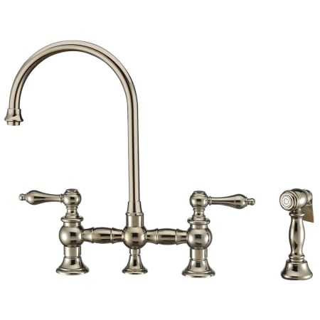 A large image of the Whitehaus WHKBTLV3-9101-NT Polished Nickel