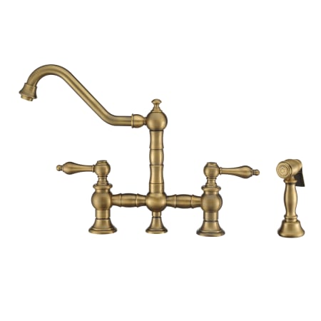 A large image of the Whitehaus WHKBTLV3-9201-NT Antique Brass