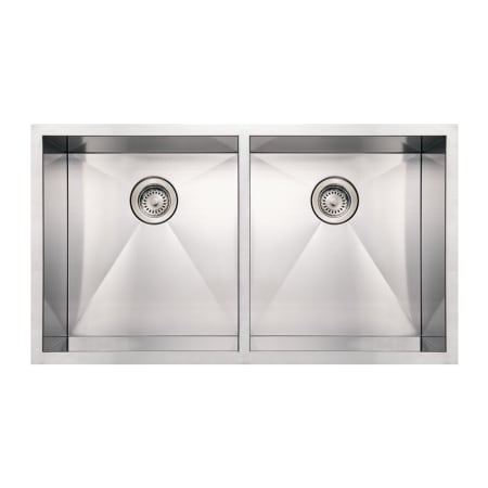 A large image of the Whitehaus WHNCM3720EQ Brushed Stainless Steel