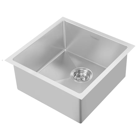 A large image of the Whitehaus WHNPL1818 Brushed Stainless Steel
