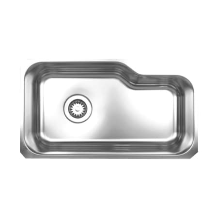 A large image of the Whitehaus WHNUB3016 Brushed Stainless Steel