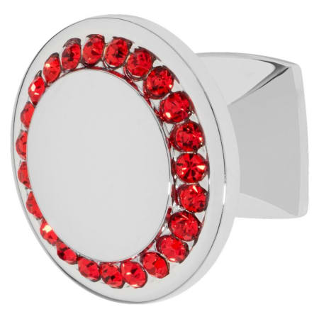 A large image of the Wisdom Stone 4211 Polished Chrome / Red