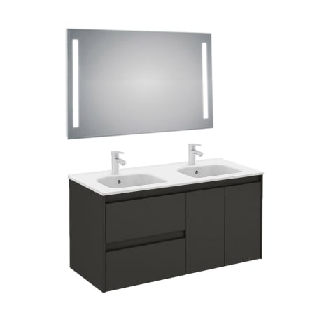 A large image of the WS Bath Collections Ambra 120 DBL Pack 1 S06 Gloss Anthracite