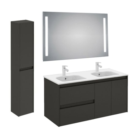 A large image of the WS Bath Collections Ambra 120 DBL Pack 2 S06 Gloss Anthracite