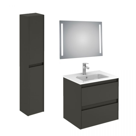 A large image of the WS Bath Collections Ambra 60 Pack 2 S03 Gloss Anthracite