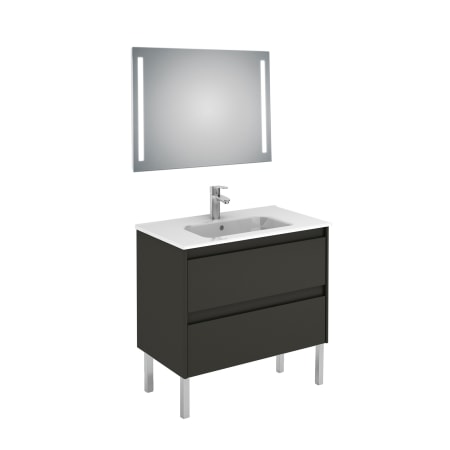 A large image of the WS Bath Collections Ambra 80F Pack 1 S03 Gloss Anthracite