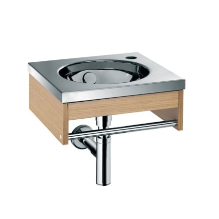 A large image of the WS Bath Collections Gnaro 66590 Oak / Stainless Steel