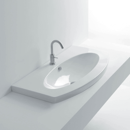A large image of the WS Bath Collections Ago 95 - WS31901F Ceramic White