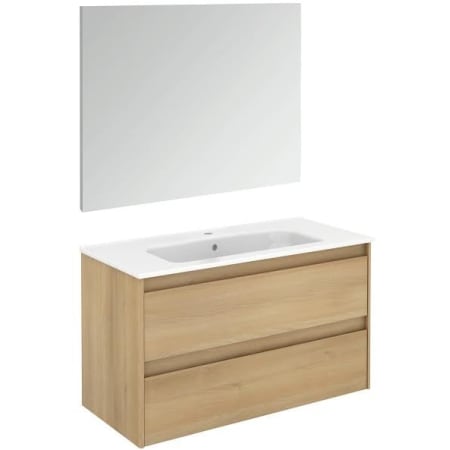 A large image of the WS Bath Collections Ambra 100 Pack 1 Nordic Oak