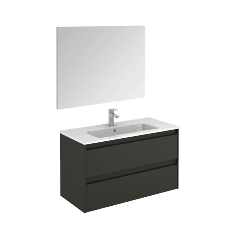 A large image of the WS Bath Collections Ambra 100 Pack 1 Gloss Anthracite
