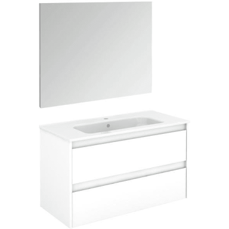 A large image of the WS Bath Collections Ambra 100 Pack 1 Gloss White
