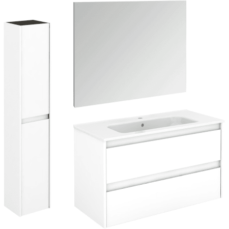 A large image of the WS Bath Collections Ambra 100 Pack 2 Gloss White