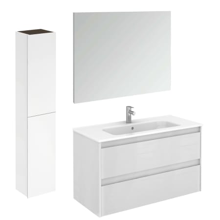 A large image of the WS Bath Collections Ambra 100 Pack 2 Matte White