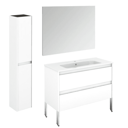 A large image of the WS Bath Collections Ambra 100F Pack 2 Gloss White
