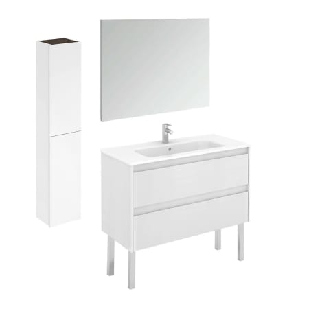 A large image of the WS Bath Collections Ambra 100F Pack 2 Matte White