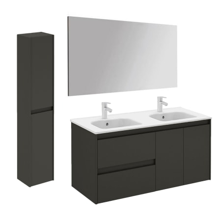 A large image of the WS Bath Collections Ambra 120 DBL Pack 2 Gloss Anthracite
