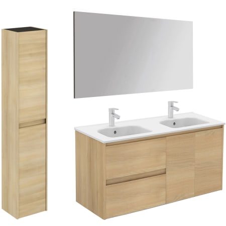 A large image of the WS Bath Collections Ambra 120 DBL Pack 2 Nordic Oak