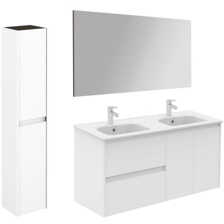 A large image of the WS Bath Collections Ambra 120 DBL Pack 2 Gloss White