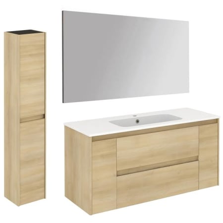 A large image of the WS Bath Collections Ambra 120 Pack 2 Nordic Oak