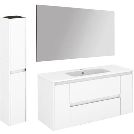 A large image of the WS Bath Collections Ambra 120 Pack 2 Gloss White
